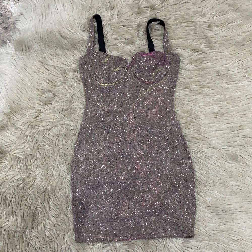 NWT - Sparkle bustier cup dress